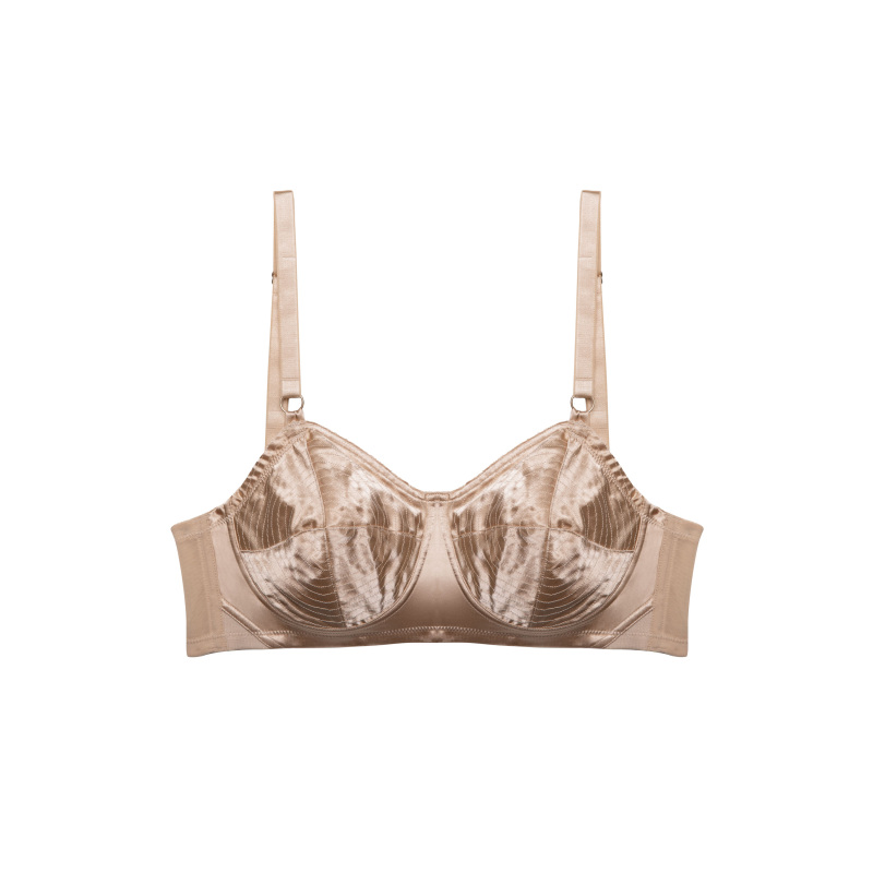 Champagne Spiral Stitch Bullet Bra